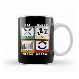 Baskı Dükkanı Eat Sleep Trade Repeat Funny Trading & Investing Kupa Bardak