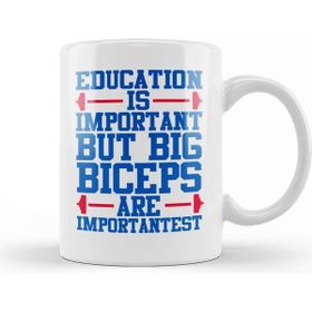 Baskı Dükkanı Education Is Important But Big Biceps Is Importantest Kupa Bardak