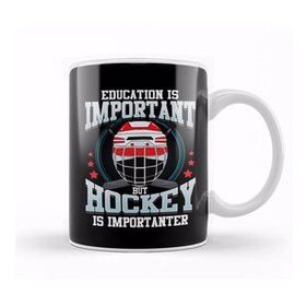 Baskı Dükkanı Education Is Important But Hockey Is Importanter Kupa Bardak