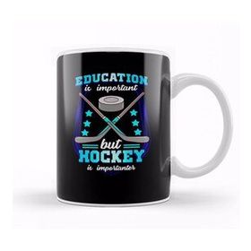 Baskı Dükkanı Education Is Important But Hockey Is Importanter Kupa Bardak