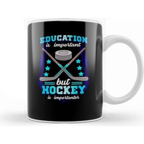 Baskı Dükkanı Education Is Important But Hockey Is Importanter Kupa Bardak