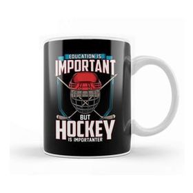 Baskı Dükkanı Education Is Important But Hockey Is Importanter Kupa Bardak