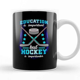 Baskı Dükkanı Education Is Important But Hockey Is Importanter Kupa Bardak