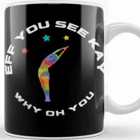 Baskı Dükkanı Eff You See Kay Why Oh You Yoga Kupa Bardak
