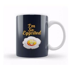 Baskı Dükkanı Egg Im So Eggcited Kupa Bardak