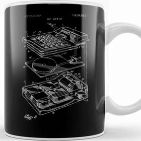 Baskı Dükkanı Electronic Calculator Patent Blueprint Kupa