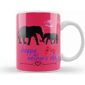 Baskı Dükkanı Elephant Happy Mothers Day 2021 Kupa