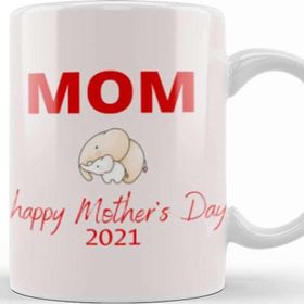 Baskı Dükkanı Elephant Mothers Day 2021 Kupa