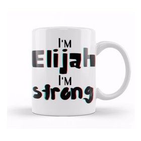Baskı Dükkanı Elijah Name Custom Design Gift Baby Gift For Him Kupa
