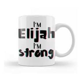 Baskı Dükkanı Elijah Name Custom Design Gift Baby Gift For Him Kupa