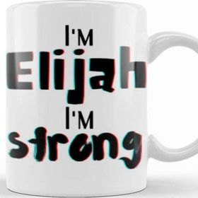 Baskı Dükkanı Elijah Name Custom Design Gift Baby Gift For Him Kupa
