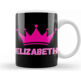 Baskı Dükkanı Elizabeth Name Personalized Custom Vintage Retro Rainbow Style Design Gift Baby Gift For Her Kupa