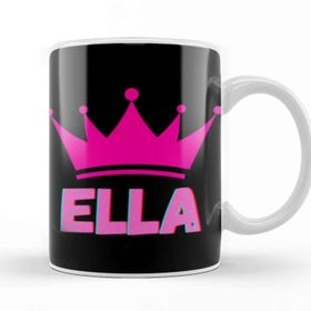 Baskı Dükkanı Ella Name Personalized Custom Vintage Retro Rainbow Style Design Gift Baby Gift For Her Kupa
