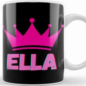 Baskı Dükkanı Ella Name Personalized Custom Vintage Retro Rainbow Style Design Gift Baby Gift For Her Kupa