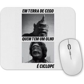 Baskı Dükkanı Em Terra De Cego Camiseta Branca Mouse Pad