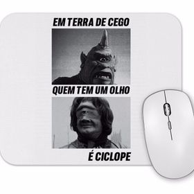 Baskı Dükkanı Em Terra De Cego Camiseta Branca Mouse Pad