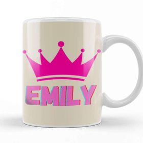 Baskı Dükkanı Emily Name Personalized Custom Vintage Retro Rainbow Style Design Gift Baby Gift For Her Kupa