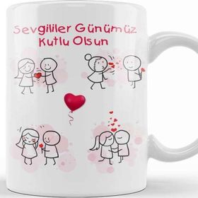 Baskı Dükkanı En Çok Satılan Sevgililer Günü Sevgiliye Hediye Kupa
