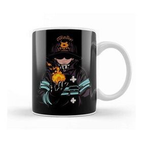 Baskı Dükkanı Enen No Shouboutai The Devil Special Fire Solidier Porselen Beyaz Kupa Bardak