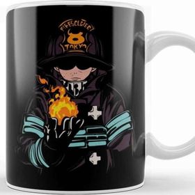 Baskı Dükkanı Enen No Shouboutai The Devil Special Fire Solidier Porselen Beyaz Kupa Bardak
