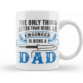 Baskı Dükkanı Engineer Dad Engineer And 01 Porselen Beyaz Kupa Bardak