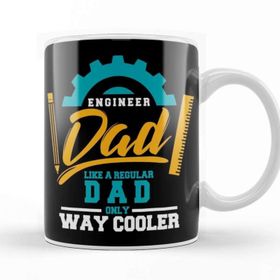 Baskı Dükkanı Engineer Dad Like A Regular Dad Only Way Cooler Porselen Beyaz Kupa Bardak