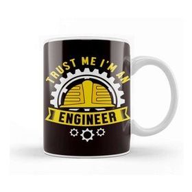 Baskı Dükkanı Engineer Mechanical Engineering Construction Machine Science Porselen Beyaz Kupa Bardak