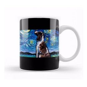 Baskı Dükkanı English Springer Spaniel Starry Night Porselen Beyaz Kupa Bardak
