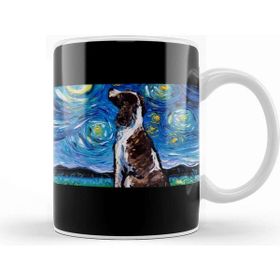 Baskı Dükkanı English Springer Spaniel Starry Night Porselen Beyaz Kupa Bardak