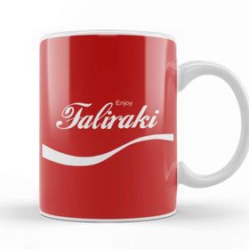 Baskı Dükkanı Enjoy Faliraki Coke Logo Porselen Beyaz Kupa Bardak