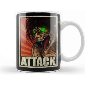 Baskı Dükkanı Eren Jaeger Attack Porselen Beyaz Kupa Bardak