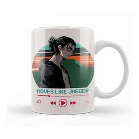 Baskı Dükkanı Eren Jaeger Moves Like Jaeger Porselen Beyaz Kupa Bardak