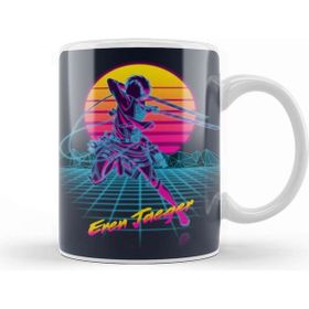 Baskı Dükkanı Eren Jaeger Retro Eren Porselen Beyaz Kupa Bardak