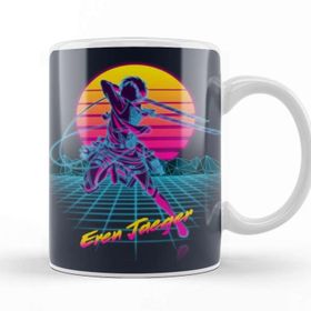Baskı Dükkanı Eren Jaeger Retro Eren Porselen Beyaz Kupa Bardak