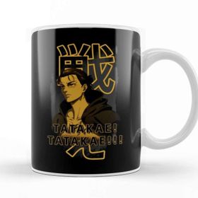 Baskı Dükkanı Eren Tatakae Eren Jaeger Porselen Beyaz Kupa Bardak