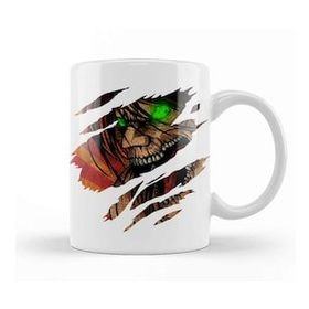 Baskı Dükkanı Eren Titan Attack On Titan Eren Jaeger 01 Porselen Beyaz Kupa Bardak