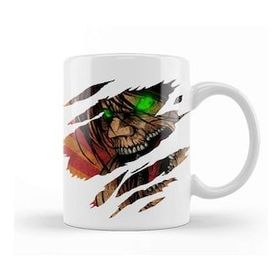 Baskı Dükkanı Eren Titan Attack On Titan Porselen Beyaz Kupa Bardak