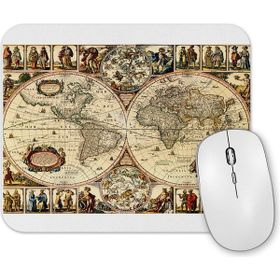 Baskı Dükkanı Eski Dünya Haritası 2 Mouse Pad