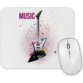 Baskı Dükkanı Estampa Branca Rock in Roll Mouse Pad