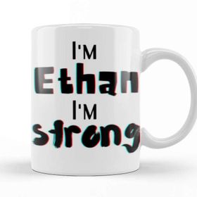 Baskı Dükkanı Ethan Name Personalized Custom Vintage Retro Rainbow Design Gift Baby Gift For Him Kupa