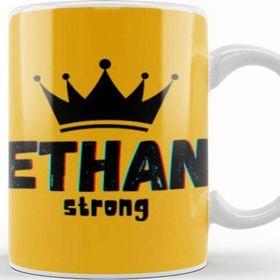 Baskı Dükkanı Ethan Name Personalized Custom Vintage Retro Rainbow Design Gift Baby Gift For Him Kupa