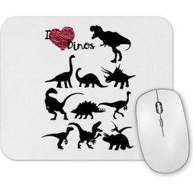 Baskı Dükkanı Eu Amo Dinossauros Mouse Pad