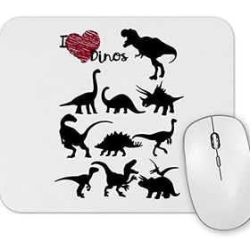 Baskı Dükkanı Eu Amo Dinossauros Mouse Pad