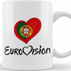 Baskı Dükkanı Eurovision Portugal Heart Kupa