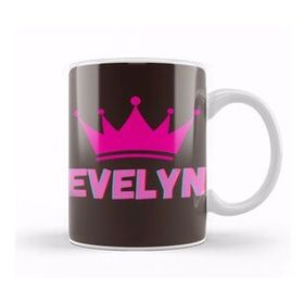Baskı Dükkanı Evelyn Name Personalized Custom Vintage Retro Rainbow Style Design Gift Baby Gift For Her Kupa