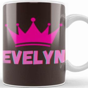 Baskı Dükkanı Evelyn Name Personalized Custom Vintage Retro Rainbow Style Design Gift Baby Gift For Her Kupa