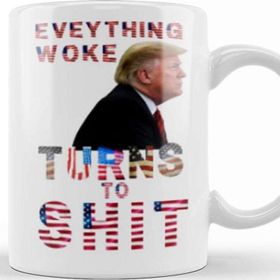 Baskı Dükkanı Everything Woke Turns To Shit Donald Trump Kupa