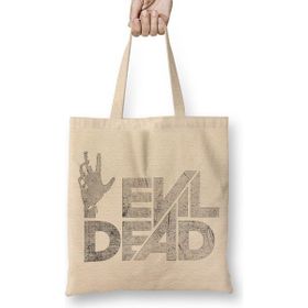 Baskı Dükkanı Evil Dead 02 Bez Uzun Saplı Krem Rengi Çanta