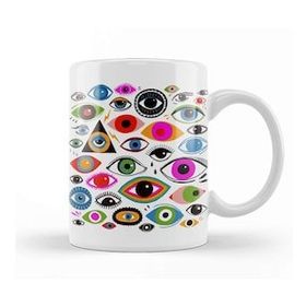 Baskı Dükkanı Evil Eye Rengarenk Meditasyon Kupa