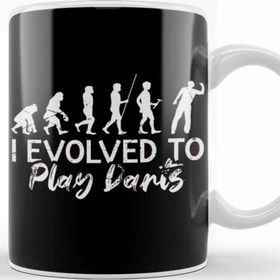 Baskı Dükkanı Evolved To Play Darts Dartist Dart Player Team Throwing Kupa Beyaz